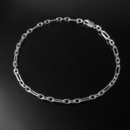 中性方格手鍊 3.5mm粗銀鍊 / 925銀