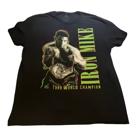EUC Retro Boxing Iron Mike Tyson 1988 World Champion T-Shirt Legend Tee for Fight History Buffs and 