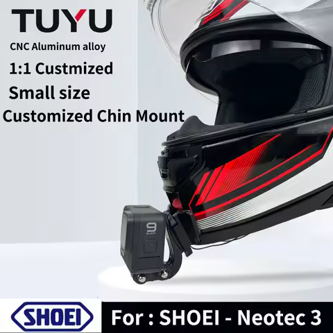 For SHOEI Neotec 3 Customized Helmet Chin Mount Aluminium Mount for GoPro Hero 12 11 10 9 8 7 Insta3