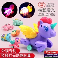 Ready Stock Unicorn Pull Toy With Light Colourful Toy Gift For kids LY2226-A5