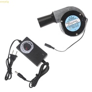 weroyal DC12V BBQ Fan 11028 Small Portable Turbo Blower for w Air Collecting Speed Con