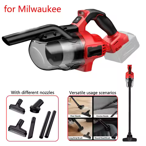 For Milwaukee LED Cordless Electric Vacuum Cleaner 5 in 1 Portable Home Industrial Cleaning Tool for