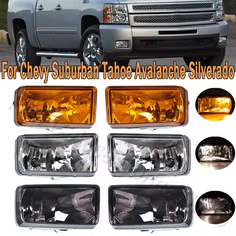 Front Bumper Fog Light For Chevrolet Chevy Silverado 2500HD 3500HD Tahoe Suburban Avalanche 2007-201