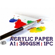 ARCYLIC PAINTING PAPER | ACRYLIC PAPER SHEET | SIZE A1 | 360GSM | 1 PC | READY STOCK