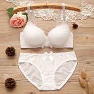 Bra Set Putih Renda Cantik BH + CD Pakaian Dalam Wanita Lingerie Cewek