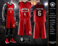 Kanto Kustoms x PBA “Brgy Ginebra” Basketball Jersey Customize - NBA Cut in SET