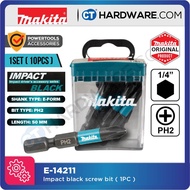 MAKITA E-14211 ORIGINAL IMPACT BLACK SCREW BIT PH2 50MM - 10PCS [ E14211 ]