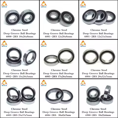 2pcs 6804 2RS Bearing 20x32x7 mm Ball Bearing 6804 RS 61804 2RS 20*32*7mm Bearing Bicycle Bottom Bra