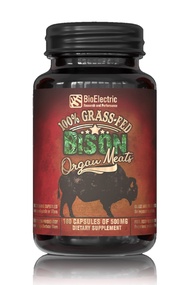 BioElectric Potential 100% Grass-Fed Freeze-Dried Bison Organ Supplement- Single Source Traceable, W