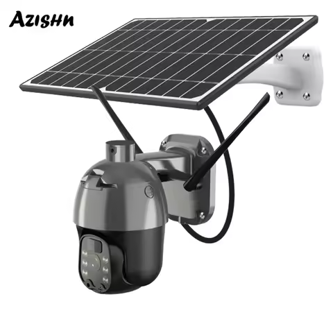 Solar Panel IP Camera 1080P 4G Sim Card /WiFi PTZ 4X Outdoor Security Wireless Monitor Waterproof Hu