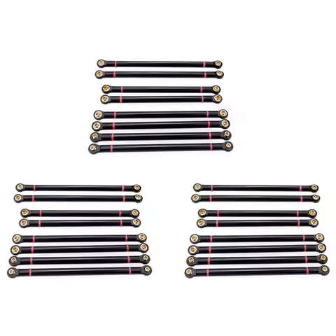 B05C-24Pcs/Lot Metal Link Rod 313MM Wheelbase Suit For Axial SCX10 1/10 RC Crawler Car Parts