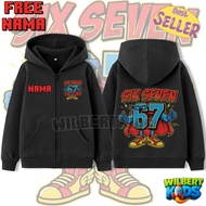 Kids Hoodie Six Seven 67 Steal A Brainrot Children's Zip-Up Hooded Jacket/Free Name
