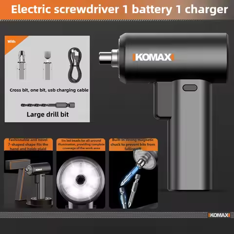 KOMAX Electric screwdriver rechargeable multi-functional household small screw batch automatic elect