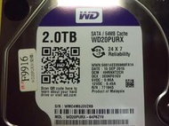 WD硬碟 2TB 監控紫標  型號: WD20PURX-64P6ZY0