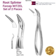 SET 2 PCS Root Splinter Forceps WITZEL 226 lower roots 227 upper roots Stainless Steel Gigi Dentist 