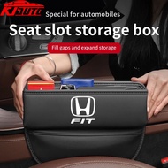 Honda Fit Car Seat Gap Storage Bag PU Leather Car Seat Side Gap Filler Organizer For Fit G2 GE GC G3 GK GH GP G4 GR GS Mugen Power Type R S Accessories