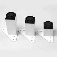 4Pcs Black And White Furniture Feet Adjustable Legs Square Cabinet Feet Aluminum Alloy Cabinet Feet 