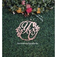 Initial Name Signage Custom Wooden Name Backdrop Rustic Wedding Engagement