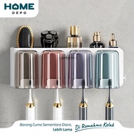 ECOCO Wall-Mounted Antibacterial Toothbrush Holder - Antibacterial Wall Toothbrush Holder Wall-Mount