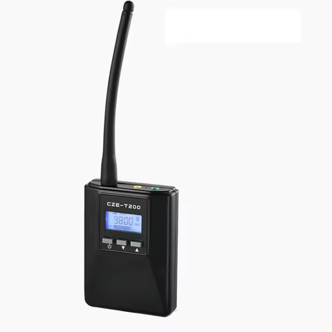 CZE-T200 CZERF PLL Stereo FM Transmitter 0-0.2W MONO MINI Radio Broadcast Station by 1000mAh Battery