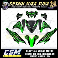 HIJAU 636 MOTORCYCLE DECAL VARIO 150 / 125 ESP STICKER STRIPING BODY green