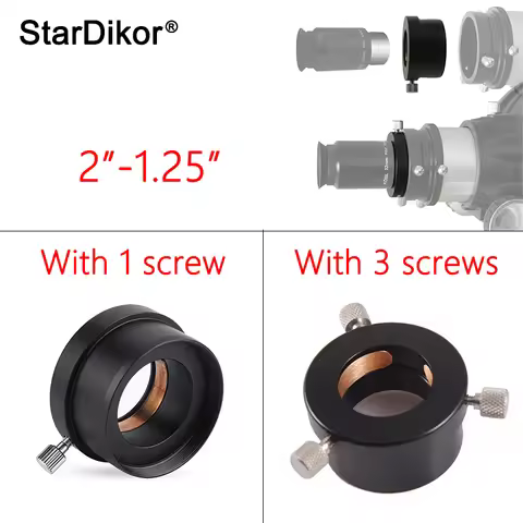 StarDikor 2 to 1.25 Inch Eyepiece Adapter Telescope Astronomy 50.8mm to 31.7mm Metal Adapter For Bin