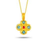 SK Jewellery Celestia Bloom 999 Pure Gold Pendant