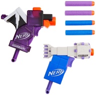 Nerf MicroShots Minecraft Ender Dragon and Elder Guardian Mini Blaster 2-Pack, 4 Elite Darts, Pull t