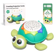 Baby Crawling Toy - Crawl Projection with Remote Control for Infants 6-Months Head-Up Guidance and C