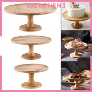 [Szluzhen3] Cake Stand Wooden Cake Stand Wedding Functions Cake Cupcakes Dessert Plate