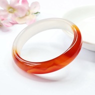 huangfuqiang Jiayu Natural Red Agate Lychee Frozen Bracelet Jade Medal Gradual JewelryFashion Bangle Bracelets