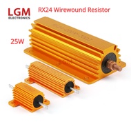 RX24 Wirewound Resistor 25W 1R 2R 4R 5K 6R 8R 10K 15K 20K Ohm Resistance