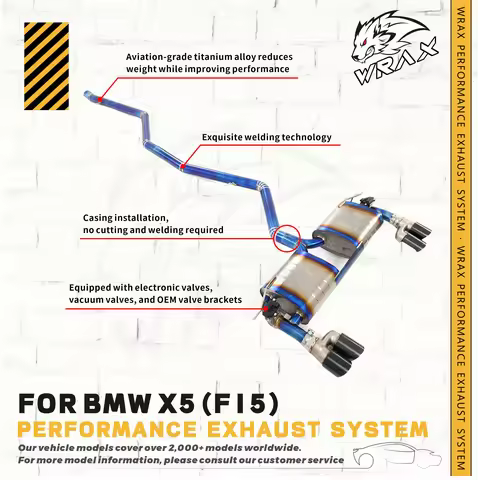 for BMW X5 F15 Exhaust Valved Catback Direct Fit Performance Upgrade Adjustable Sound