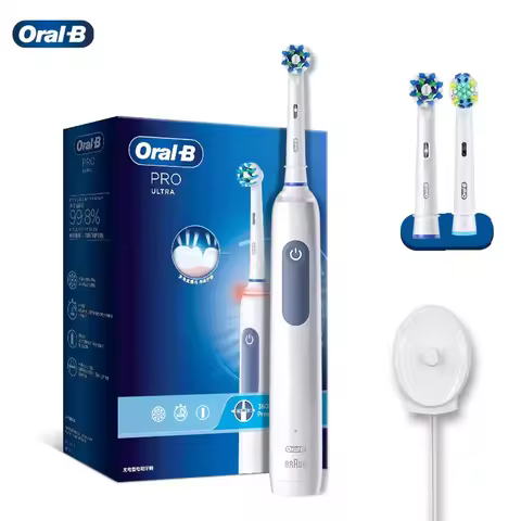 Oral B Pro 4 Ultra Electric Toothbrush 3D Acoustic Wave Intelligent Tooth Brush 2 Min Timer 30s Remi