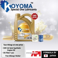 100% HONDA HAMP JAPAN HONDA  OIL FILTER H1540-RTA-003 + KOYOMA 10W40 SEMI SYNTHETIC ENGINE OIL