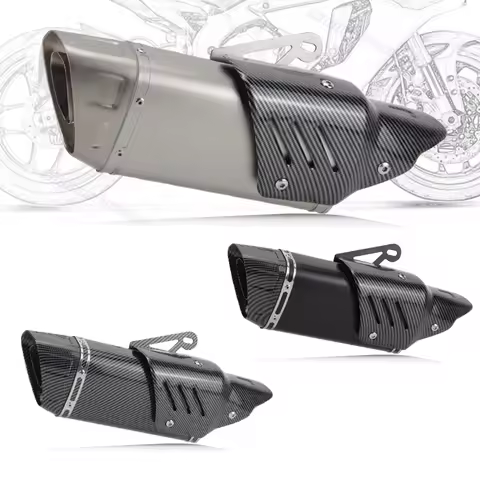 51mm Inlet Universal Motorcycle Exhaust Muffler AKR M1Escape Moto for Yamaha R6 R3 MT07 for KTM DUKE