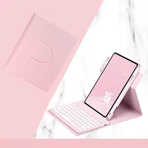 360° Rotate Keyboard Case for Samsung Galaxy Tab S6 Lite 10.4'' Cover with Pencil Holder Spanish Rus