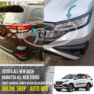 All New Rush Terios 18 Black Front and Rear Light Garnish List Package