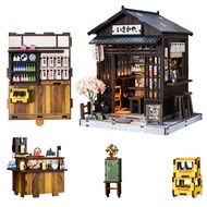 DIY Book Nook Kits Japan Architecture Miniature House Kit Tavern Cottage Wooden Toy Miniature Toys 3