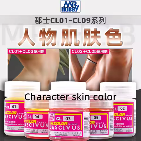 Model Coloring Paint Coating Primer Foundation Topcoat Character Skin Color Nitrocellulose Mr Hobby