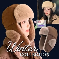 Ushanka Winter Russian Hat / Women's Bomber Hat Thick Wool Fur Winter / Winter Pilot Hat