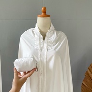 Mukena mimu Pocket travel 2in1 includes prayer mat face - snow white F2G3