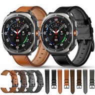 Leather Strap Watchband for Samsung Galaxy Watch Ultra 2 47mm Smart Wriststrap Quick Releas Bracelet