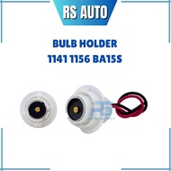 1pc Bulb Holder 1141 1156 BA15S 12V 24V Plastic PVC Kaki Mentol 1 kaki (1pc)