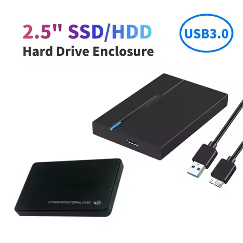 2.5" External Hard Drive Enclosure USB 3.0 USB3.1 Hard Disk Case 6TB Supports 7mm 9.5mm SATA SSD HDD