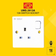 UMS 2913A 13A SWITCH SOCKET OUTLET UMS 13A PVC SWITCH SOCKET (SIRIM)