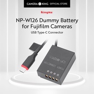 [KingMa] NP-W126 USB Type-C Dummy Battery for FujiFilm Cameras Fujifilm using W126 / W126s type Batt