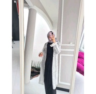 COD - Long Outer Lace Brokat Brukat Tule Long Cardigan