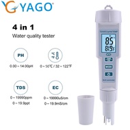 New TDS PH Meter PH/TDS/EC/Temperature Meter Digital Water Quality Tester for Pools Drinking Water A