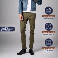 กางเกงชิโนผู้ชาย ทรงกระบอกเล็ก Jack Russel Klassik J-3006M/GRN Slim Fit Green
